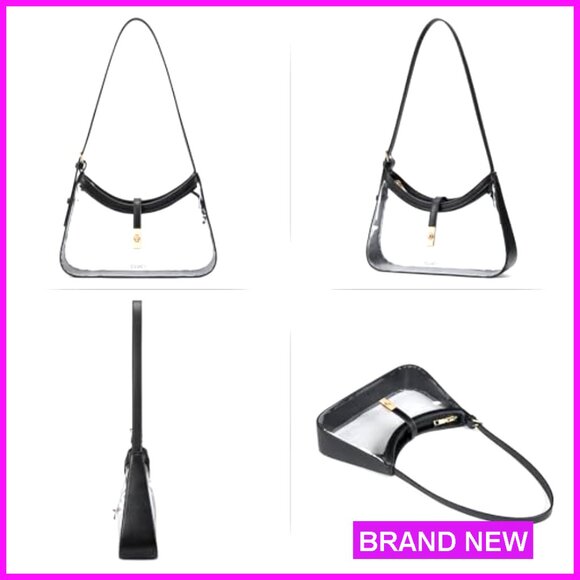 Small Vegan Leather Hobo Shoulder Bag with Adjustable Crossbody Strap